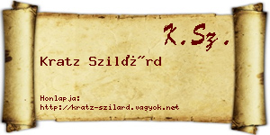 Kratz Szilárd névjegykártya